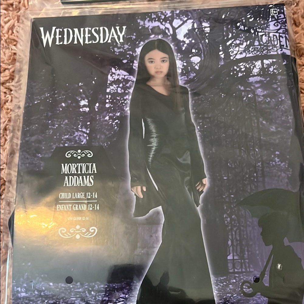 Amscan Black Morticia Addams Kids Costume